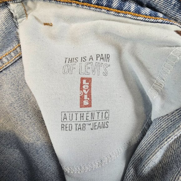 Vintage Levi's Men's 36x30 Blue Light Wash Loose‎ Fit Baggy Red Tab Tapered Y2K - Picture 12 of 12